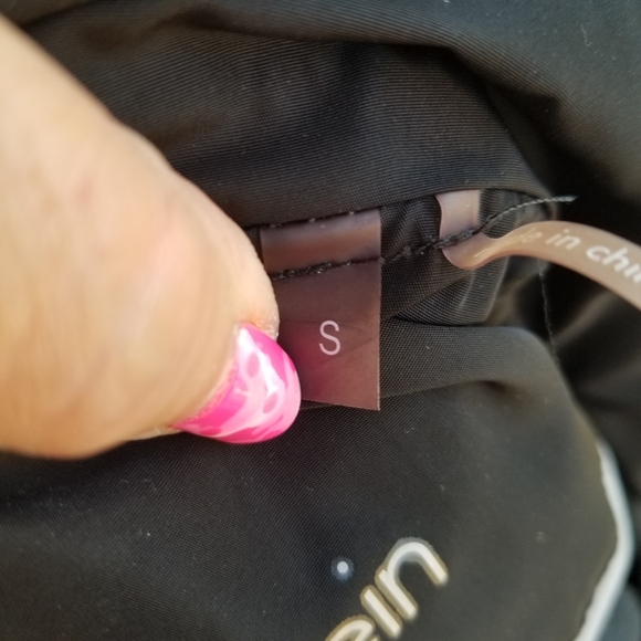 Calvin Klein Black Quilted Coat, Jacket Size Sm - Picture 15 of 16